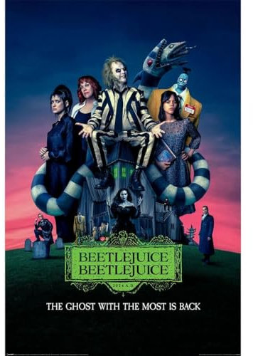 Close Up Beetlejuice 2 Poster Kunstdruck| Filmplakat Deko für Wohnzimmer oder Schlafzimmer | Wanddekoration XL | 61 x 91,5 cm