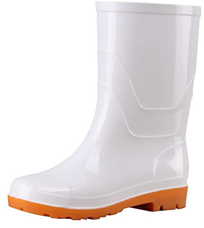 Stivali da giardino da uomo, resistenti all'abrasione, scarpe estive da donna, scarpe da ginnastica da donna, con plateau nero, bianco, 41 EU