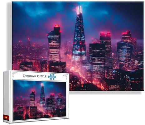 Puzzle New York Stadt 3000 Teile Groß XXL 120 x 80 cm, Jigsaw Art Impossible Erwachsene Anspruchsvoll, Klassische Jigsaw Erwachsene, Junge, Mädchen, Geschicklichkeitsspiel für Die Ganze Familie R-2