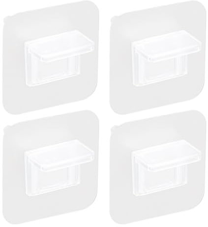 Regalunterstützung Pegs Hochleistungskleber Schrank Regalstifte ohne Bohrer Installation für Küchengarderobe Bücherregal Möbel Klar PVC Plastik Plastik 4 Packhalterhalter Halter