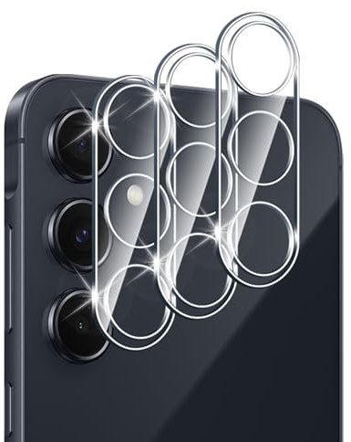 Funrae Pellicola Fotocamera per Samsung Galaxy A55 5G, Durezza 9H Vetro Temperato Lente Protettiva, HD Chiaro Anti-GraffioProtezione Obiettivo Della, Pacco da 3