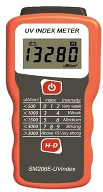 UV-Messgerät, SM206E UV-Index-Messrät Digitaler UV-Strahlungsintensitätstester UVA UVB im Sonnenlicht Solailm-Blockierdetektor