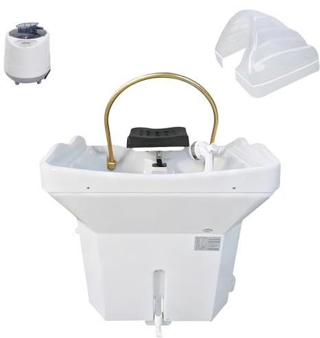 AGGBDYXO Portable Japanese Head Spa Machine with 60L Shampoo Basin, 7-Colour LED Ambient Light, Water Circulation System, Ergonomic Head Support & Handheld Shower for Salons, Spas