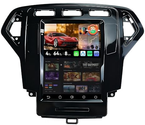 MSD 9.7 Pulgada Autoradio para Ford Mondeo MK4 (2007-2010) | Android 14 GPS Navi Radio | 4G+64G | CarPlay Android Auto Dab 4G Dual-Band WiFi Volante DSP | Cámara Mic | Octa-Core 2 DIN
