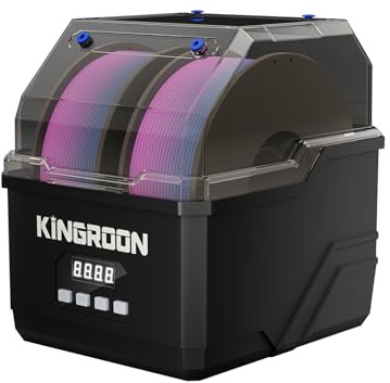 Kingroon Filament Trockner, 360°-Heißluftumwälzheizung, Drei Temperaturstufen, Filament Trockenlagerbox kompatibel PLA/PETG/TPU usw