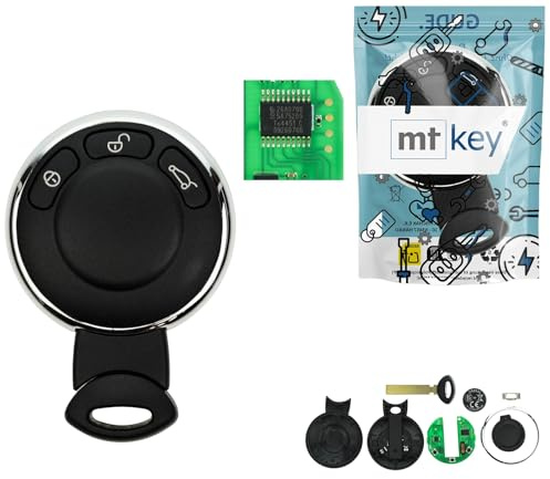 Funk Schlüssel Smartkey 434MHZ +Transponder ID46 PCF7945 +Rohling HU92 R 3 Tasten kompatibel mit MINI R57 Cabrio R55 Clubman R60 Countryman R58 Cooper Coupe R56 Cooper Hatch R61 Paceman