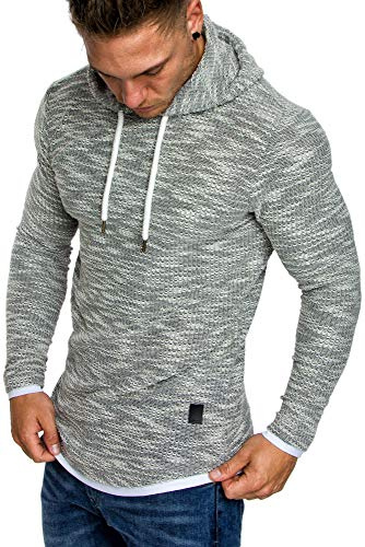 Amaci&Sons Herren 2in1 Kapuzenpullover Hoodie Sweater Pullover Sweatshirt 4013