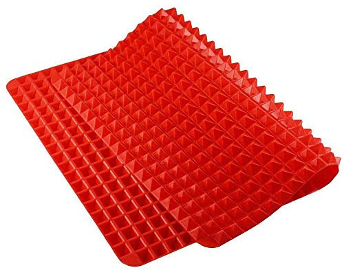 DUBENS Silikon Backmatte mit Noppen, BPA-frei Pyramide Silikonmatte, Dauerbackunterlage für Backblech, Antihaftbeschichtet Backform, Hitzebeständig -40°C bis 220°C, 39,5X 27,5X 0,9 cm