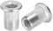sourcing map 100Stk M6 Aluminium Legierung Nietmuttern Flachkopf Einsatz
