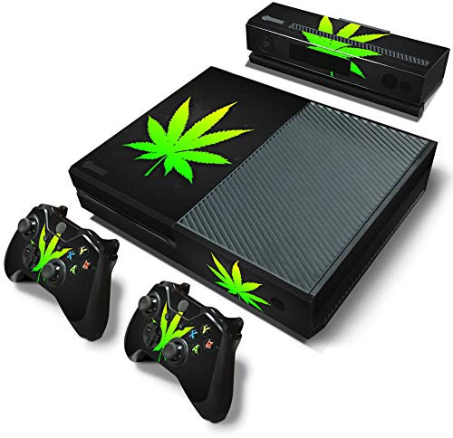 SKINOWN - Skin Adesiva per Console Xbox One e 2 Controller con 1 Skin Kinect, Weeds