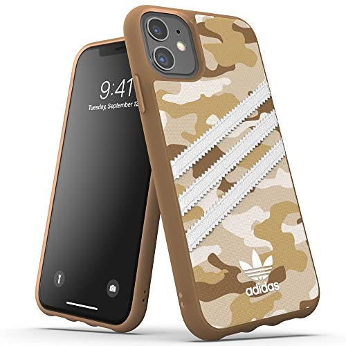 adidas Originals Compatible with iPhone 11 Case, Protective Moulded Phone Cover - Camo Raw Gold