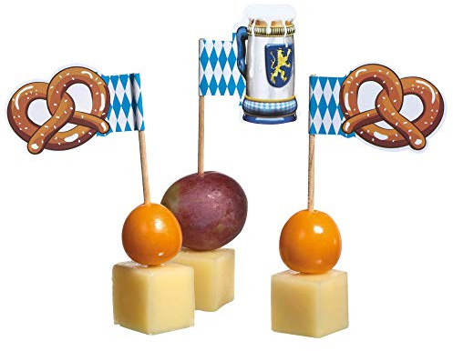 Susy Card 11417409 Fähnchenpicker Oktoberfest, sortierte Motive, 25 Stück