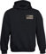 Baddery Hoodie Herren: USA-Flagge mit Stick Patch - Männer Pullover - US Army Kapuzenpullover für Herren (3XL)