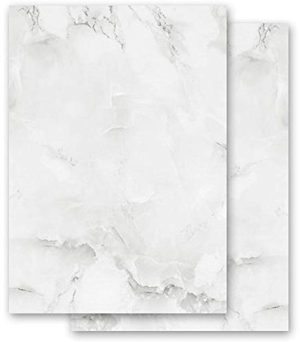 Briefpapier Marmor & Struktur MARMOR HELLGRAU - DIN A5 Format 50 Blatt - Paper-Media