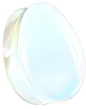 beyoutifulthings Ohr-Plug Tränen-Tropfen Opal-Stein Ohr-Piercing Ohr-Schmuck Ohr-Tunnel Double Flared Sattel-Verschluss 10mm