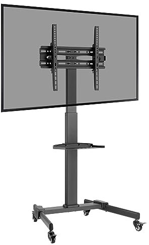 ProperAV Mobile TV Trolley Stand on Wheels 32 37 40 43 48 49 50 55 Max Load 35kg Max VESA 400x400
