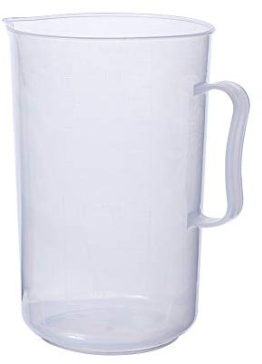 Othmro 2000ml Plastic Measuring Jug, Graduated Beaker 2 litres Measuring Cup with Handle for Baking Cooking Kitchen Lab Measure Tool 1pc