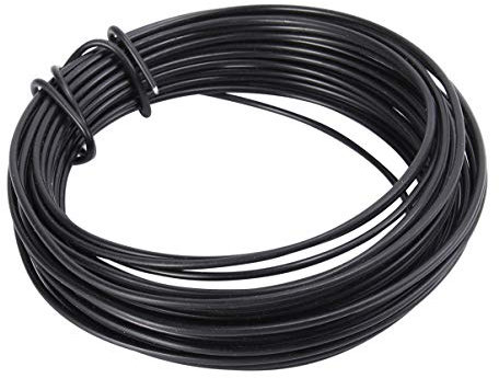Yardwe Gartendraht Blumendraht Rankdraht Pflanzendraht Bindedraht Kletterhilfe Wickeldraht Halt Rankhilfe für Garten Pflanzen 10 meter x 2,5mm Schwarz