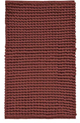 Aquanova Badematte Axel handgewebte Schlaufenstruktur (Mahogany, 60 x 100 cm)