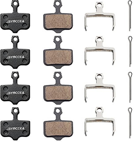 Bynccea 4 Paar Bremsbeläge für Fahrrad, kompatibel mit Avid Elixir 1 3 5 7 9 R CR Mag Sram XO XX X7 X9 XXWC DB1 DB3 DB5 (Resin/Semi-Metallic/Multi-Metallic/Sintered Metal)