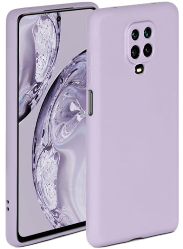 ONEFLOW Soft Case für Redmi Note 9 Pro Hülle aus Silikon mit Kameraschutz, Silikonhülle mit erhöhtem Schutz fürs Display, Backcover Schutzhülle, weiche Handyhülle, Flieder