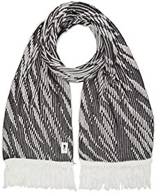 comma casual identity Damen Baumwoll-Schal mit Zebramuster schwarz 1