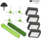 Accessoires et pièces de rechange pour iRobot Roomba j7 i7 i6 i3 i4 i2 i5 i8 i1+/Plus e5 e6 série I E J - 1 brosse à rouleaux en caoutchouc, 1 roue pivotante, 4 filtres, 4 brosses latérales noires.