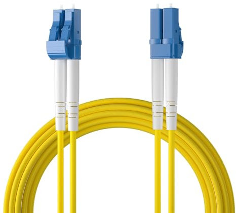 10Gtek LC zu LC OS2 Singlemode Duplex 4-Meter, LWL Glasfaser Patchkabel Fibre Optic Patch Cable 9/125μm LSZH für SMF SFP SFP+ Transceiver, Yellow
