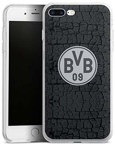 Silikon Hülle kompatibel mit Apple iPhone 7 Plus Case transparent Handyhülle BVB Borussia Dortmund Trikot