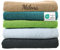Handtuch mit Namen Bestickt, Oeko-TEX® Standard 100 - Personalisiertes Badetuch aus nachhaltiger Baumwolle mit gesticktem Namen oder Wunschtext (70 x 140 cm, Lemon)