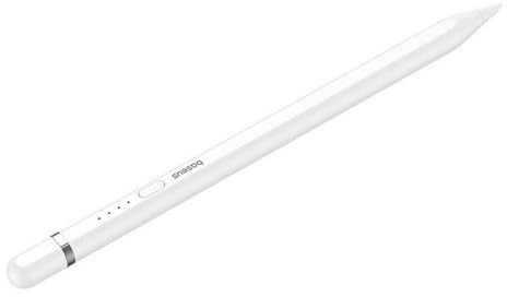 Baseus Tablet Tool Pen Smooth Writing 2 with LED Indicator + Active Replaceable Tip for iPad, with USB-A to Lightning Cable, White (P80015806211-02)