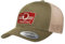 Pontiac Offizielles Lizenzprodukt Retro Logo Patch Premium Trucker Cap (Olive-Khaki)