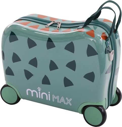 Minimax Kinderkoffer Hartschale Handgepäckkoffer Kofferset 45x36x20cm für Kinder Jungen und Mädchen 29L Kindergepäck Handgepäck Trolley Hartschalenkoffer für Easyjet 45x36x20 mit 4 Rädern Dinosaurier