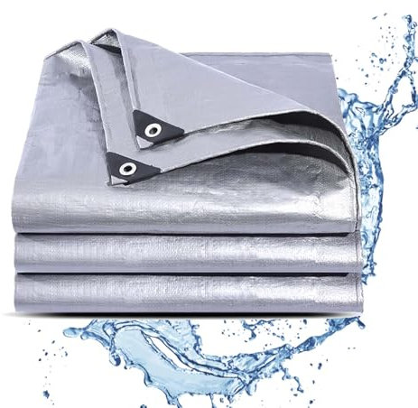 FGYAHOKN 2x1m Bache Imperméable Résistante, Bâche Étanche Extérieur, Bâche De Protection avec Œillets Imperméable, 160g/m² Bâche De Couverture, pour Mobilier De Jardin, Piscine, Camion