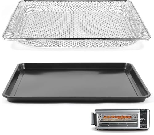 Replacement Baking Pan Air Fryer Basket only for Ninja Foodi SP101 Air Fryer Oven, Stainless Steel Mesh Basket and Non-stick Baking Tray for Ninja Digital Air Fry Countertop Oven