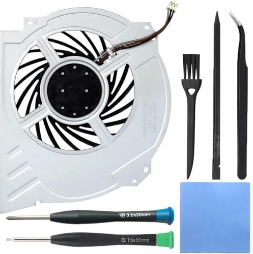 ZHUROUPU Replacement Internal Cooling Fan for PS4 Pro CUH-7xxx, CPU Heatsink Cooler 2500RPM for Play Station 4 Pro with brush, tweezers, Thermal Pad, Spudger, PH0 T8 Screwdriver Repair Tool Kit