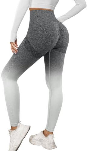 Lishang Sport Leggings Damen High Waist Push Up Blickdicht Leggins Booty Scrunch Butt Seamless Sporthose Sportleggings für Gym Yoga Fitness Hosen