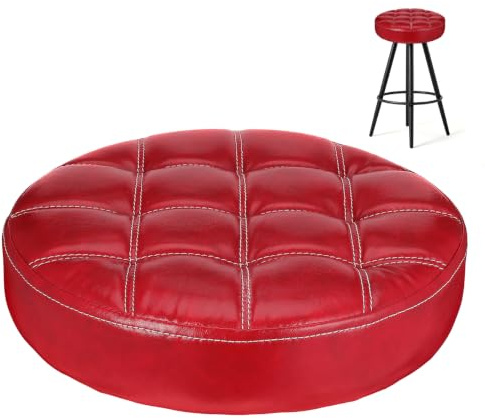 PRETYZOOM Barhocker Sitzpolster Ersatz 32 cm rund – wasserabweisendes PU-Leder & weicher Schaumstoff für langanhaltenden Komfort, passend für Küche, Restaurant, Büro