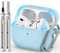 Inesore Compatible with Airpods Pro Case Cover,Magnetic Lid Lock Silicone Protective Case for Apple Airpod Pro 2nd/1st Generation Case,with Keychain and Cleaner Pen(Azure-M)
