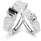Meissa Partnerringe für Herren und Damen, Paar-Ringe Chunky-Ring Schwarzer Glas-Onyx-Ring Verlobungsringe Paar Verstellbare, Set aus zwei Ringen