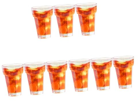Toyvian 9 Pièces Boisson Au Thé Au Citron Simulée Mini Boissons Décoratives Modèle De Mini-Boissons Maison Mini Décoration De Maison Mini Boissons Simulées Jus De Citron Miniature Résine