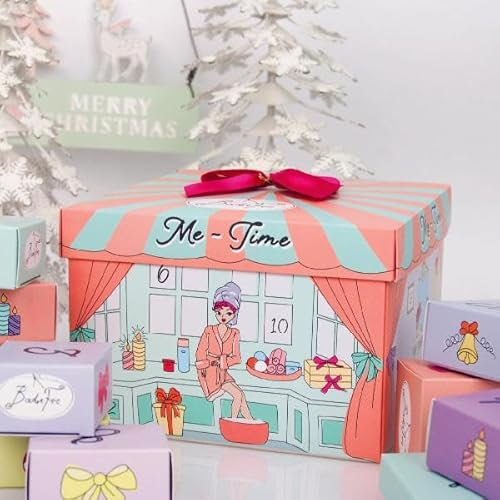 BadeFee Beauty Adventskalender für Frauen Nussknacker 2025, 24 ausgewählte Kosmetikprodukte: Duschmousse, Deocreme, Handcreme uvm. – ohne Silikone, Weihnachtskalender handgemacht in Deutschland