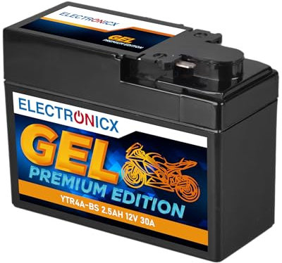 Electronicx YTR4A-BS GEL Roller Batterie 12V 2,5Ah 30A/EN – Wartungsfrei, Auslaufsicher, Hohe Startleistung – Ersetzt ITX4A-BS, YTX4A-BS – Sofort Einsatzbereit