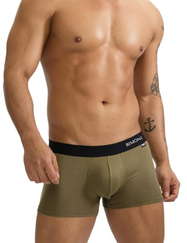 BIMONI Premium Very Soft Viskose Herren Low Rise Sexy Boxer Brief Unterhose Boxershorts Trunk Männer Hipster Unterwäsche