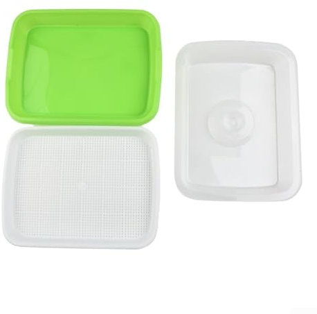 Sumsoctober No Soil grande capacità Germinazione Erba Box Grow,Vassoio germogliatore a 2 strati, miglioramento del flusso d'aria, per verdure verdi, giardino domestico