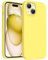 TOCOL für iPhone 15 Hülle Silikon, Stoßfest rutschfest Anti-Fingerabdruck Kratzfest Handyhülle für iPhone 15 Case, Gelb