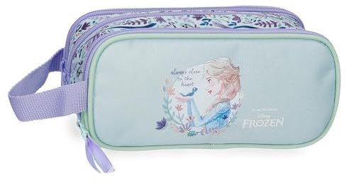 Disney Die Eiskönigin Close to the Heart Federmäppchen, Infafntil, aus Polyester, Dreifach für bessere Organisation, ideale Größe für den Rucksack, mit seitlichem Griff, bunt, Talla única