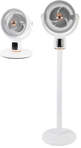 Gugxiom Pedestal Fan, Air Circulator, (135°+90°Auto Oscillation), Quiet Floor Fan with 12 Speeds, Remote, 12H Timer, Memory Function, Adjustable Height, Standing Fan for Bedroom