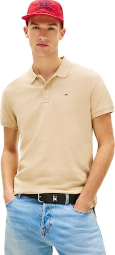 Tommy Jeans Herren Poloshirt Kurzarm Slim Placket Slim Fit