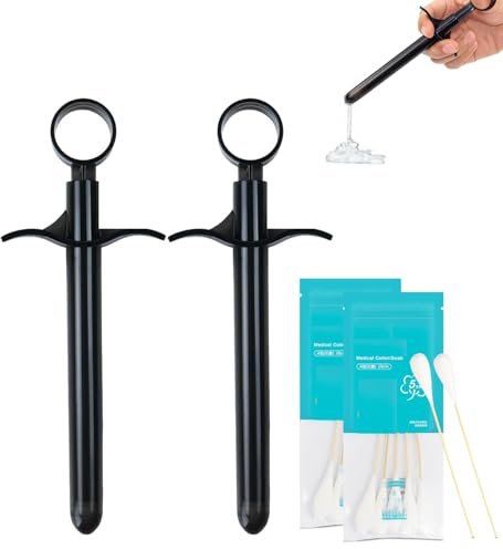 Professioneller Schmiermittel-Applikator, Hygienische Gleitgel-Spritze für vaginale anale Anwendung, präzise Gleitmittel-Dosierung mit wiederverwendbarer Lube Tube